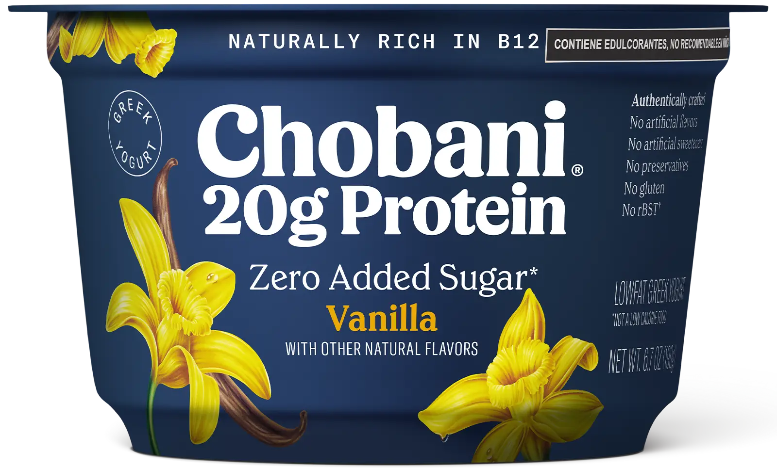 Chobani 20g proteina zero sugar-Vainilla