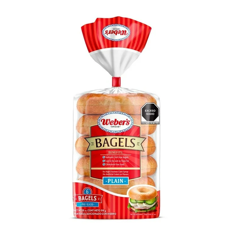 Pan Weber's Estilo bagels 6 pzs