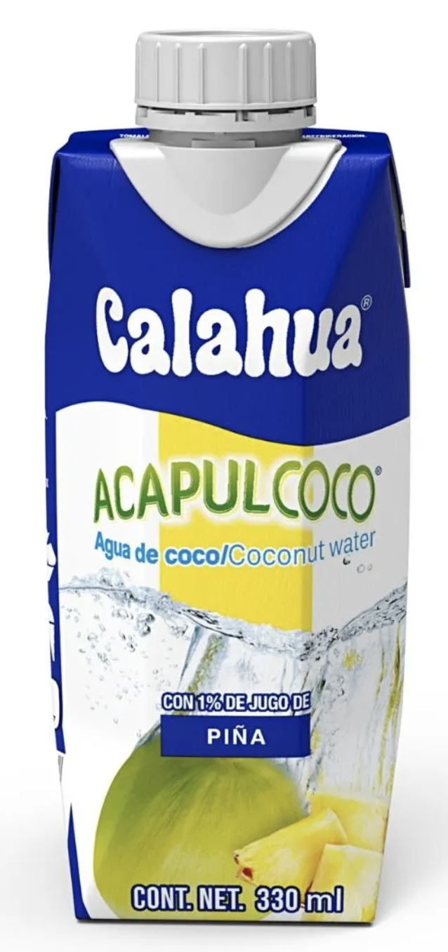 Agua de Coco con Jugo de Piña Calahua Acapulcoco 330ml