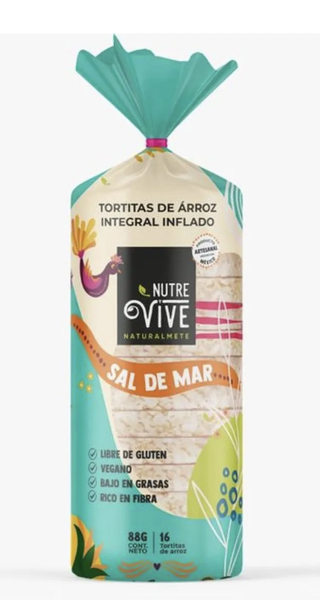 Nutre y vive Rice Cakes con sal de mar 81g