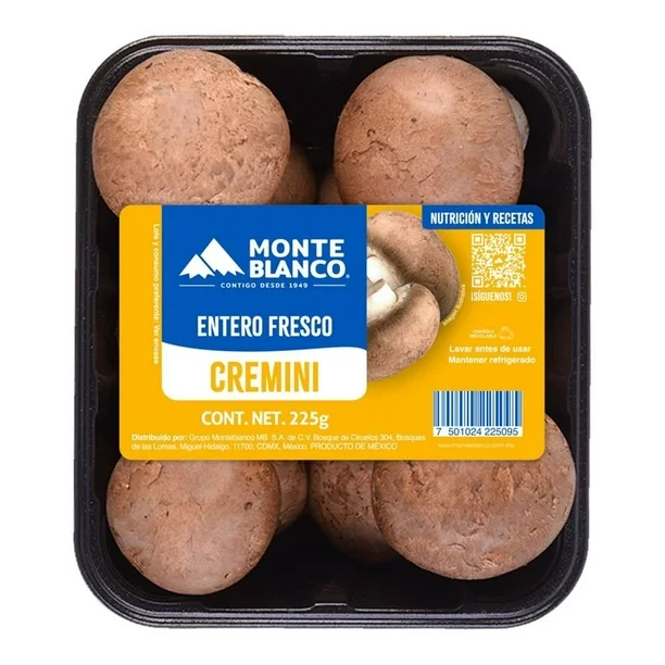 Hongos cremini entero Monteblanco 225 g
