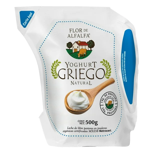 Yoghurt Flor de Alfalfa Griego Filtrado 500g