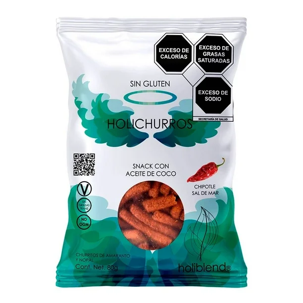 Holiblend Churritos de Amaranto con Chipotle 80 g