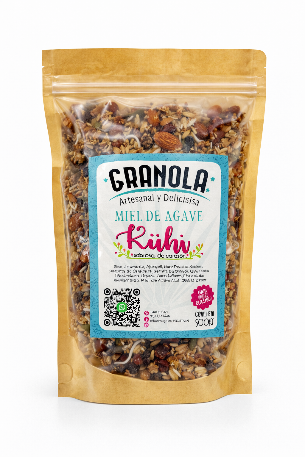 Granola Artesanal con Miel de Agave Kuhi