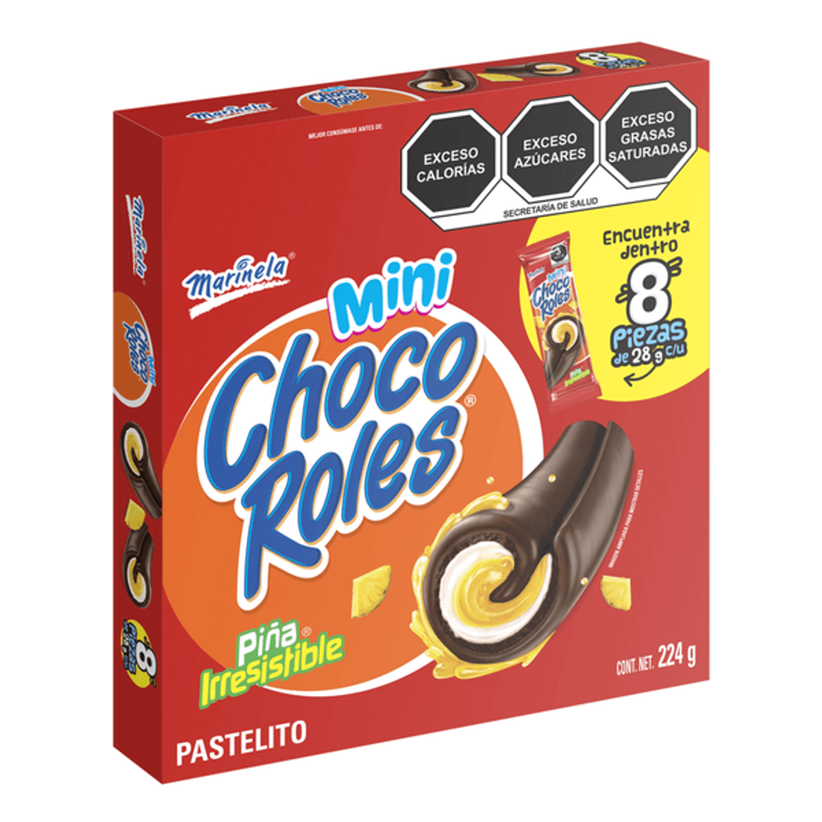 Marinela Pastelito Mini Choco Rol Caja